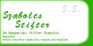 szabolcs stifter business card